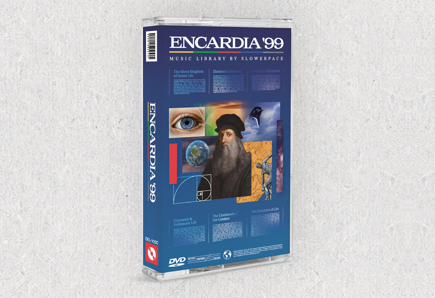 tape cover with artistic design on a textured gray background